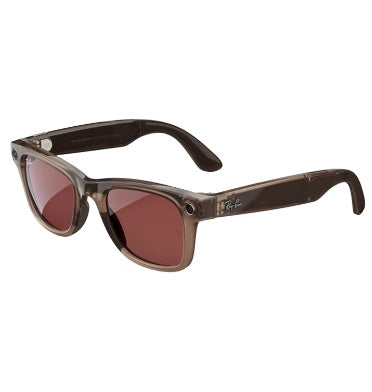 RAY-BAN META - WAYFARER SMART GLASSES STANDARD WARM STONE/WATERMELON RED TRANSITIONS