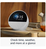 AMAZON ECHO SPOT SMART ALARM CLOCK GLACIER WHITE (2024)