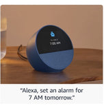 AMAZON ECHO SPOT SMART ALARM CLOCK GLACIER WHITE (2024)