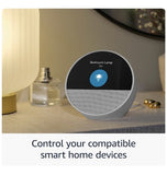 AMAZON ECHO SPOT SMART ALARM CLOCK GLACIER WHITE (2024)