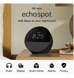 AMAZON ECHO SPOT SMART ALARM CLOCK CHARCOAL BLACK (2024)